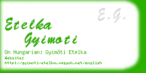 etelka gyimoti business card